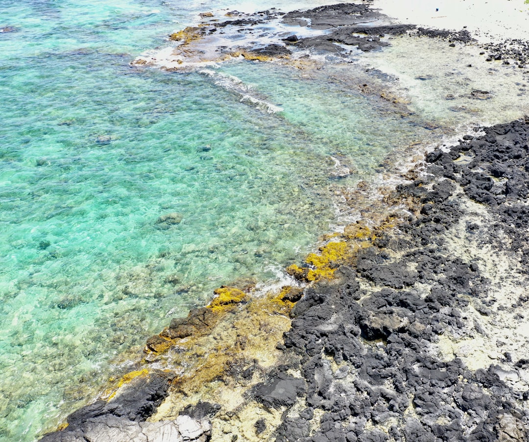 brown and black rock formation on sea during daytime