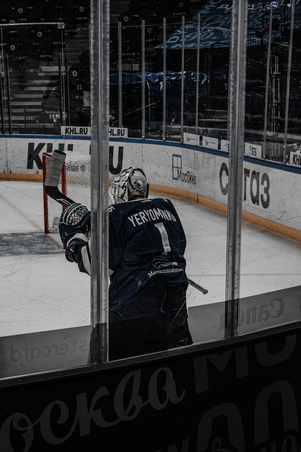 ice hockey players in ice hockey stadium