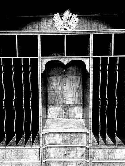 A beautifully crafted wooden furniture piece showcasing fine craftsmanship.