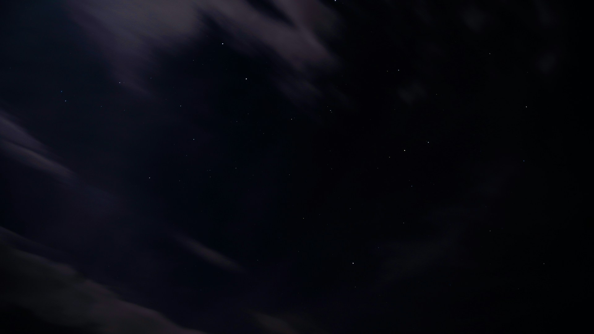 black and white starry night