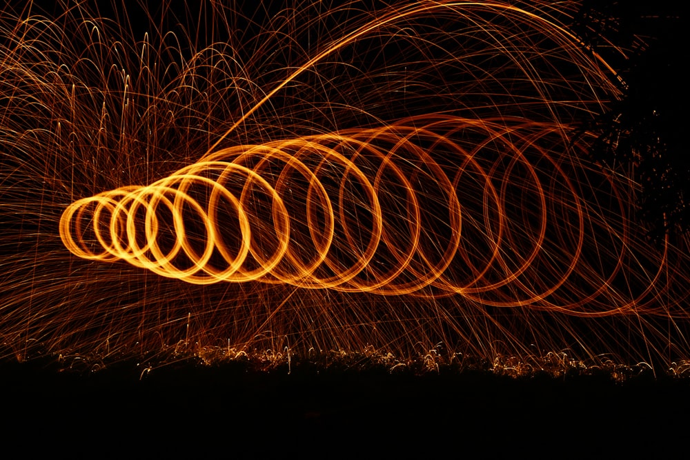 time lapse photography of lights