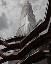 worms eye view of high rise building