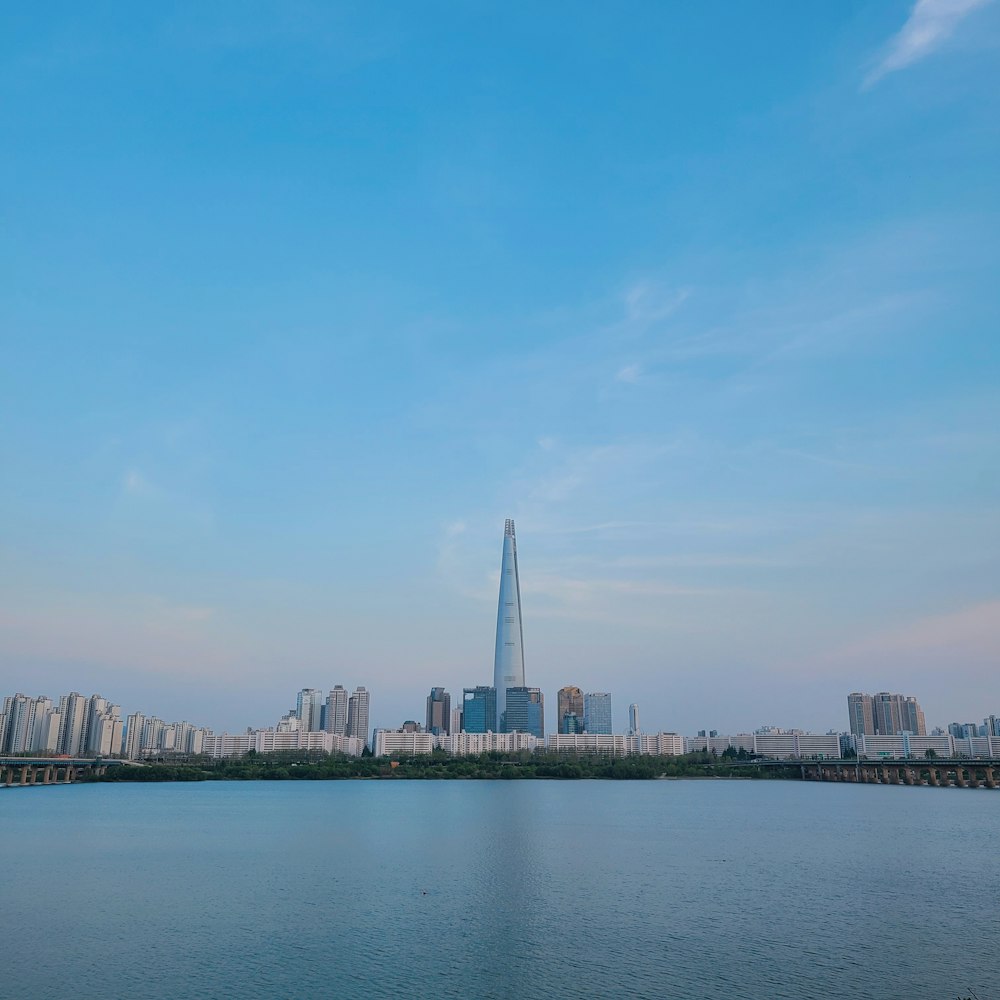 city skyline across body of water during daytime