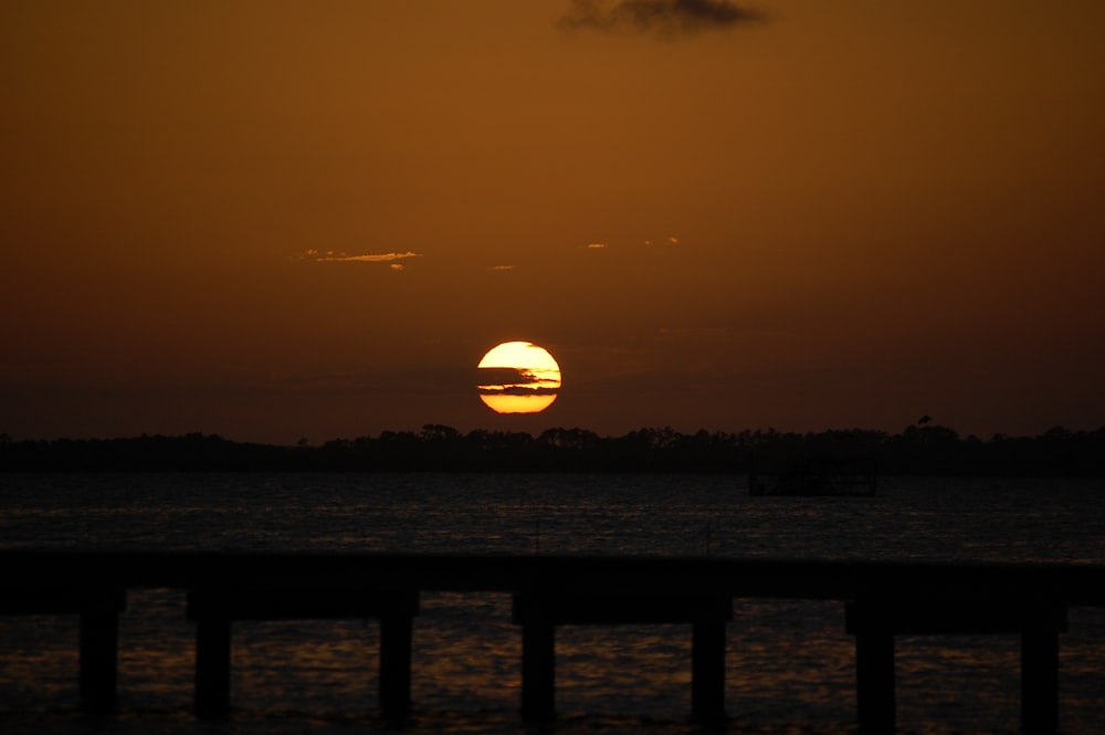 Silueta de árboles durante la puesta del sol