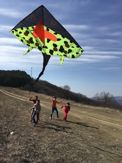 A group of kids excitedly launching a homemade model rocket in a sunny park, with retro 2000s style graphics around them.