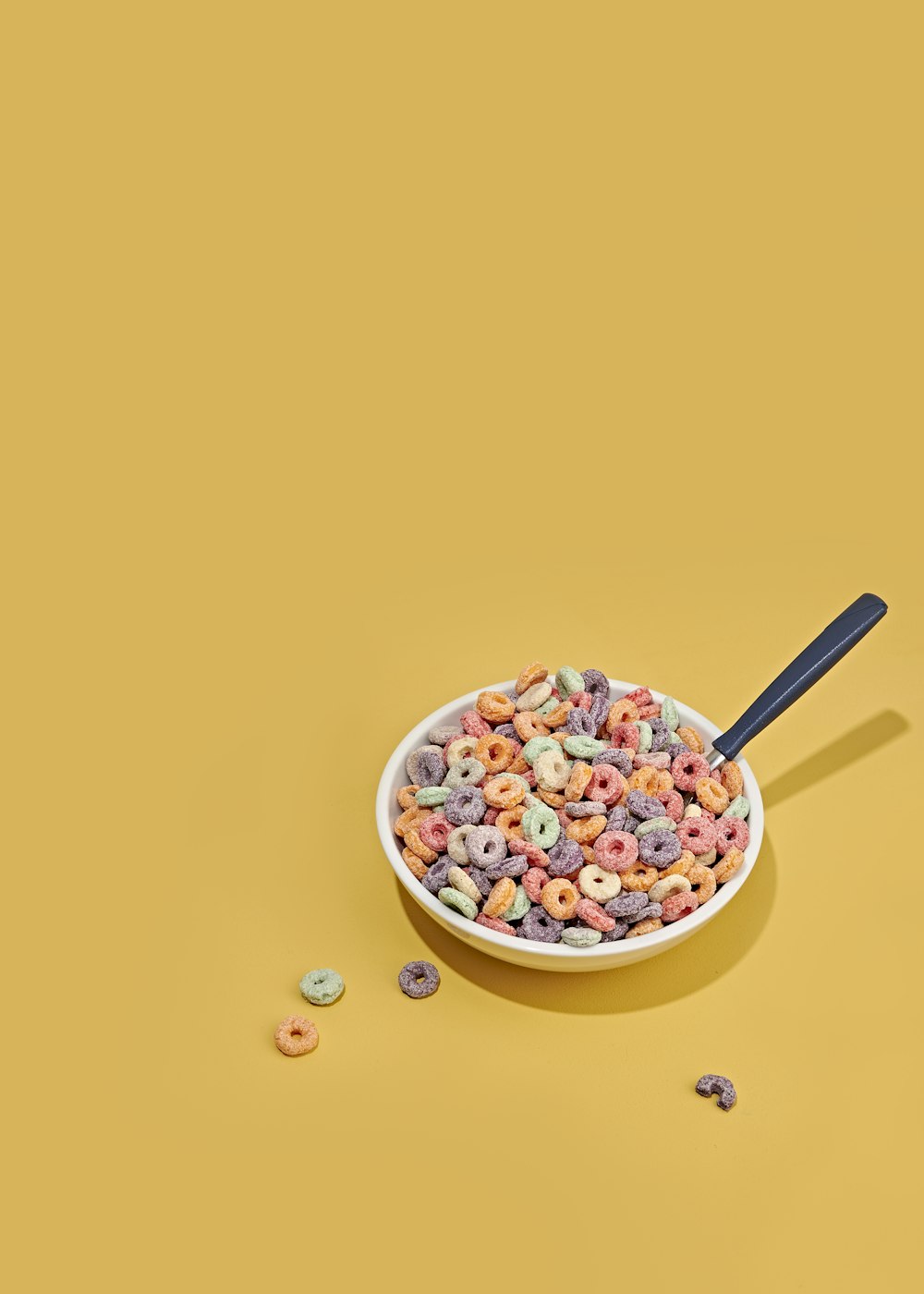 cereals with milk on bowl