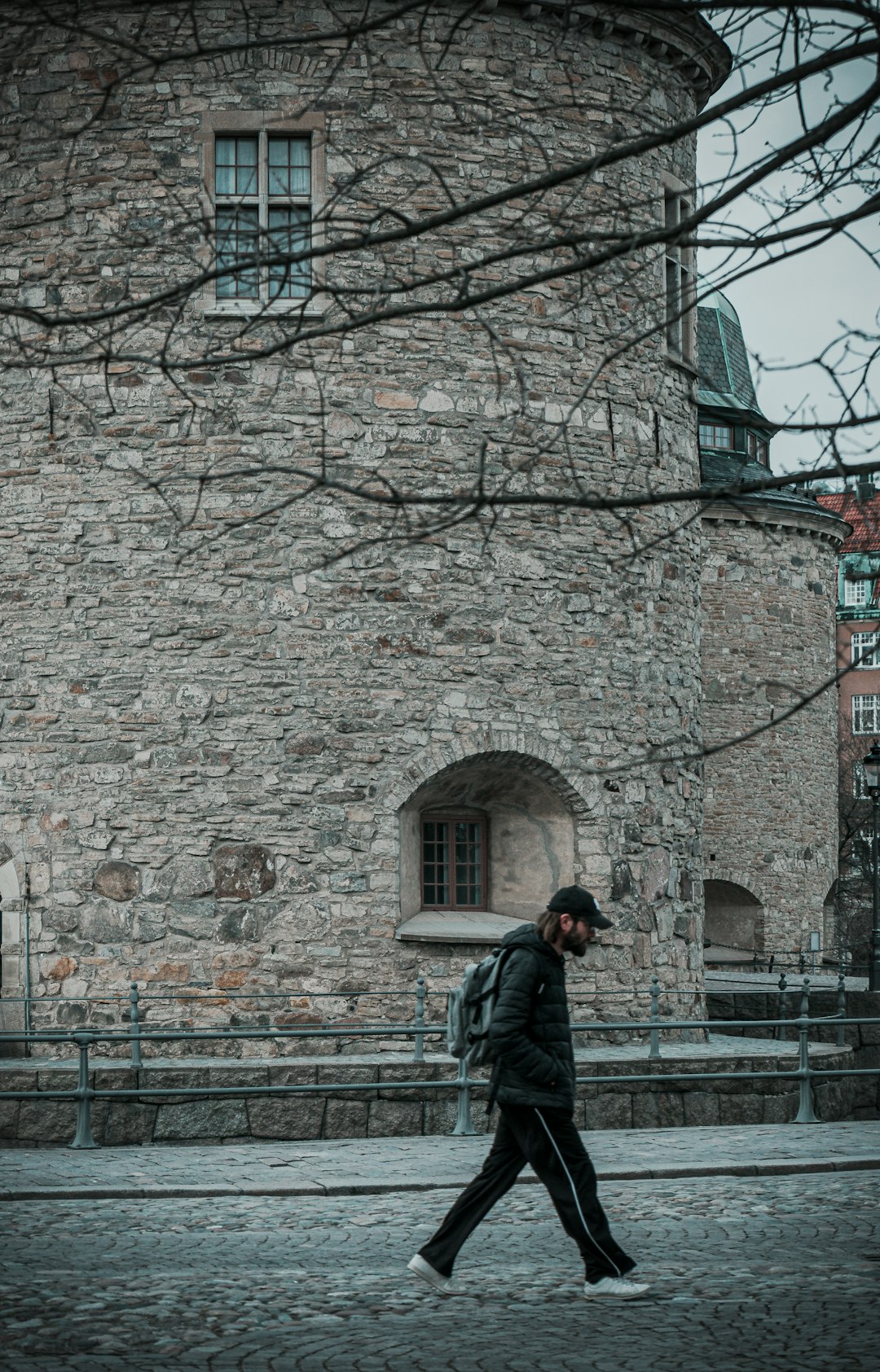 man in black jacket standing near bare trees during daytime