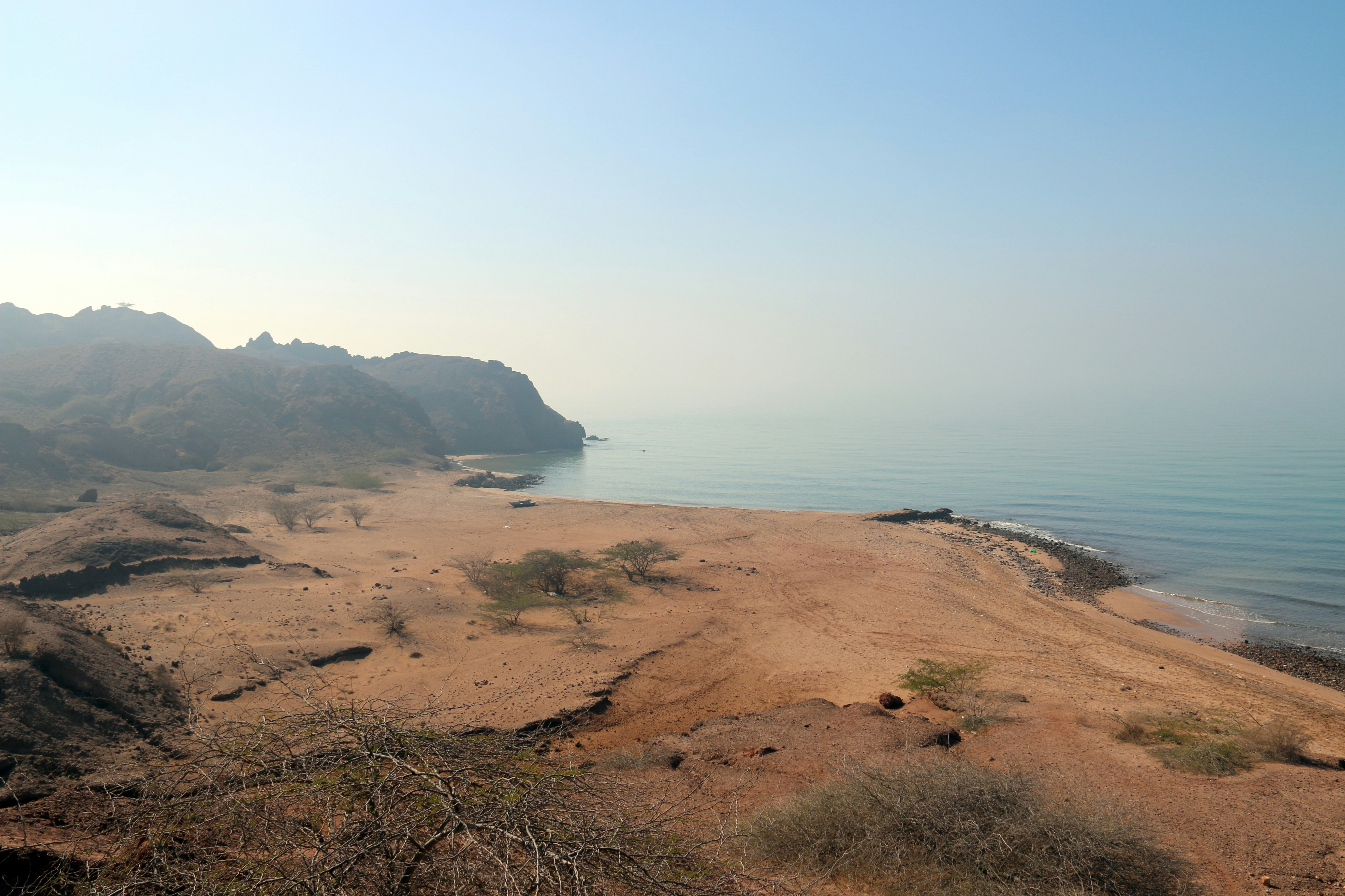 brown sand near body of water during daytime