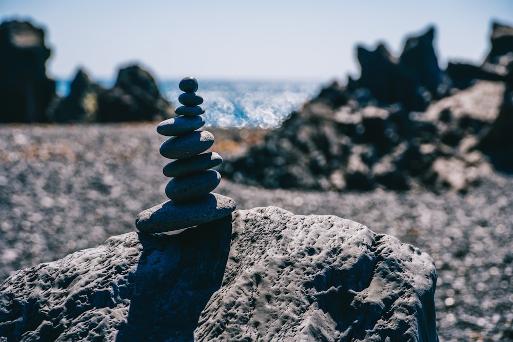 gray stone on gray rock