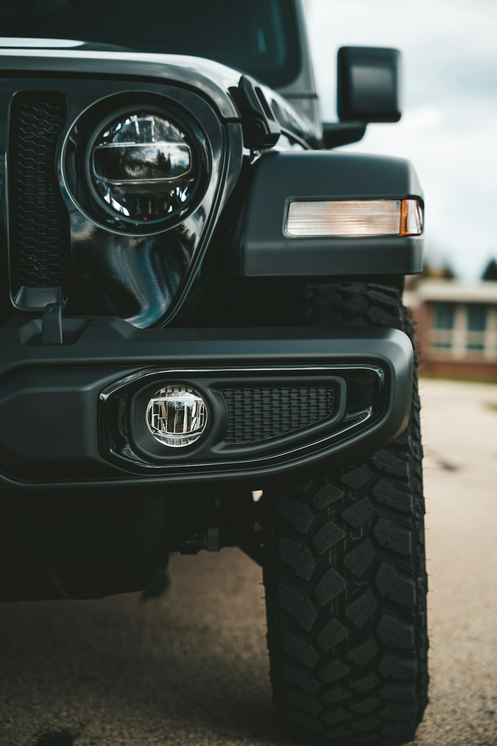 black car with open hood