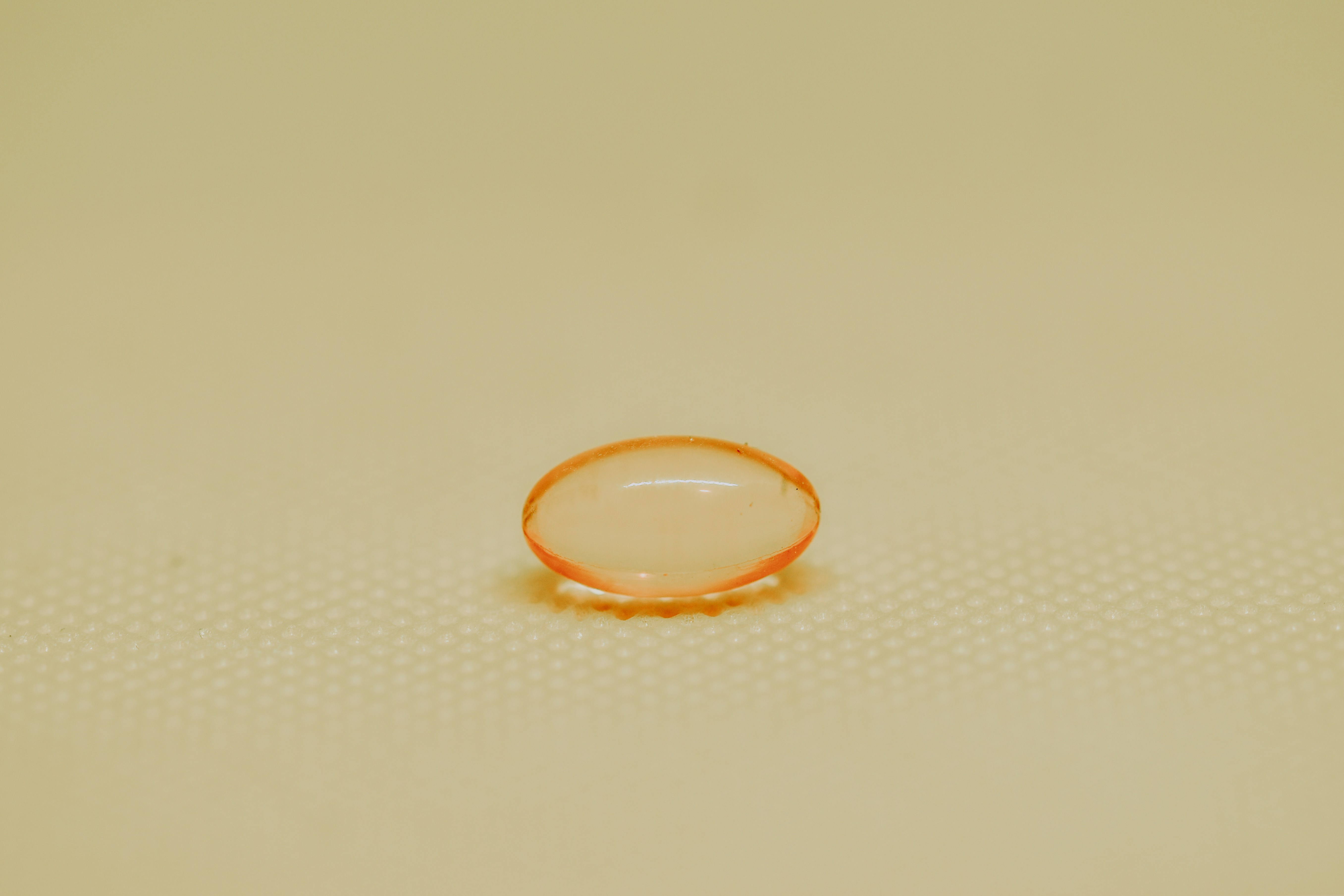 orange and white round ring