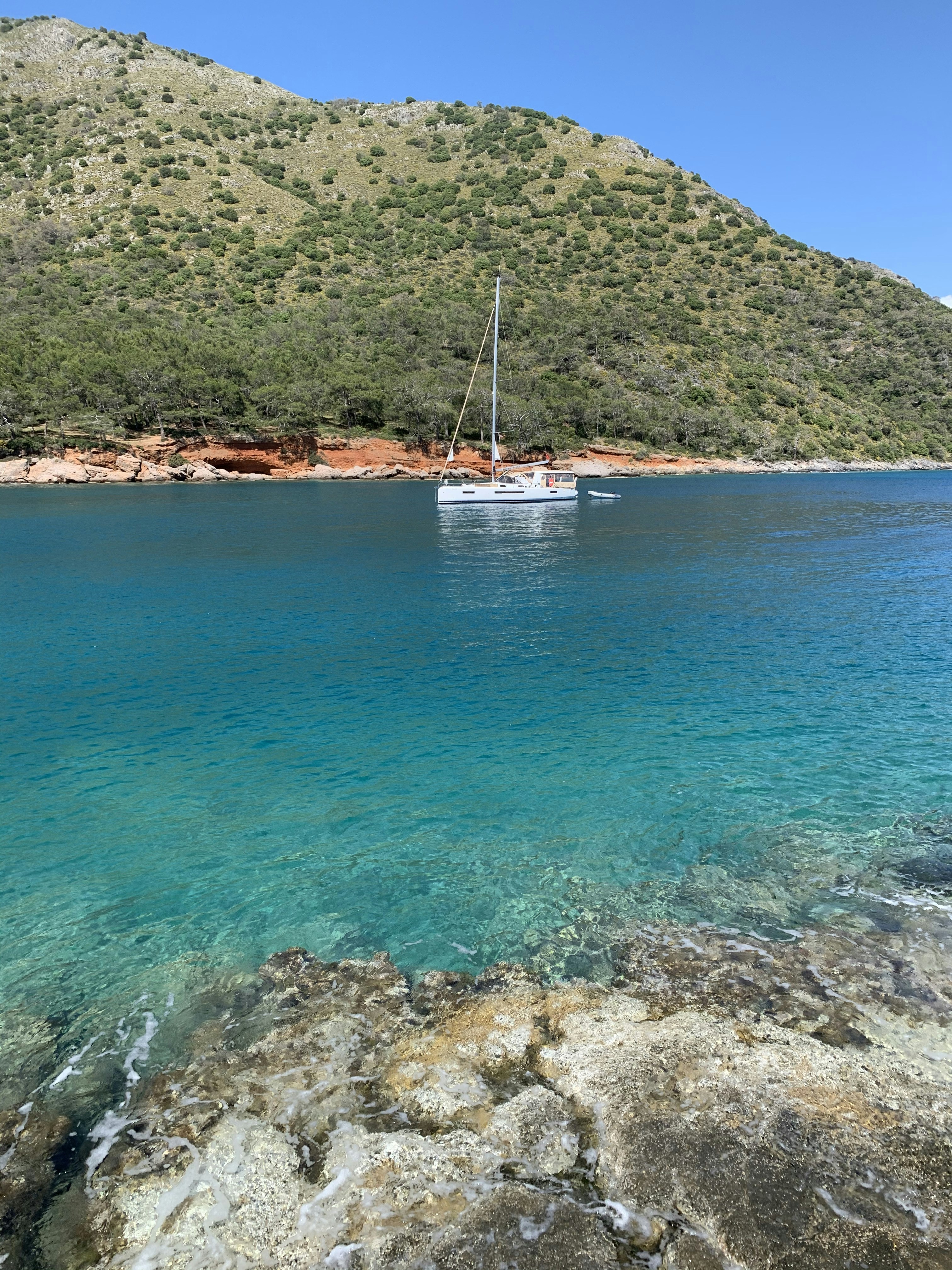 white boat on blue sea during daytime