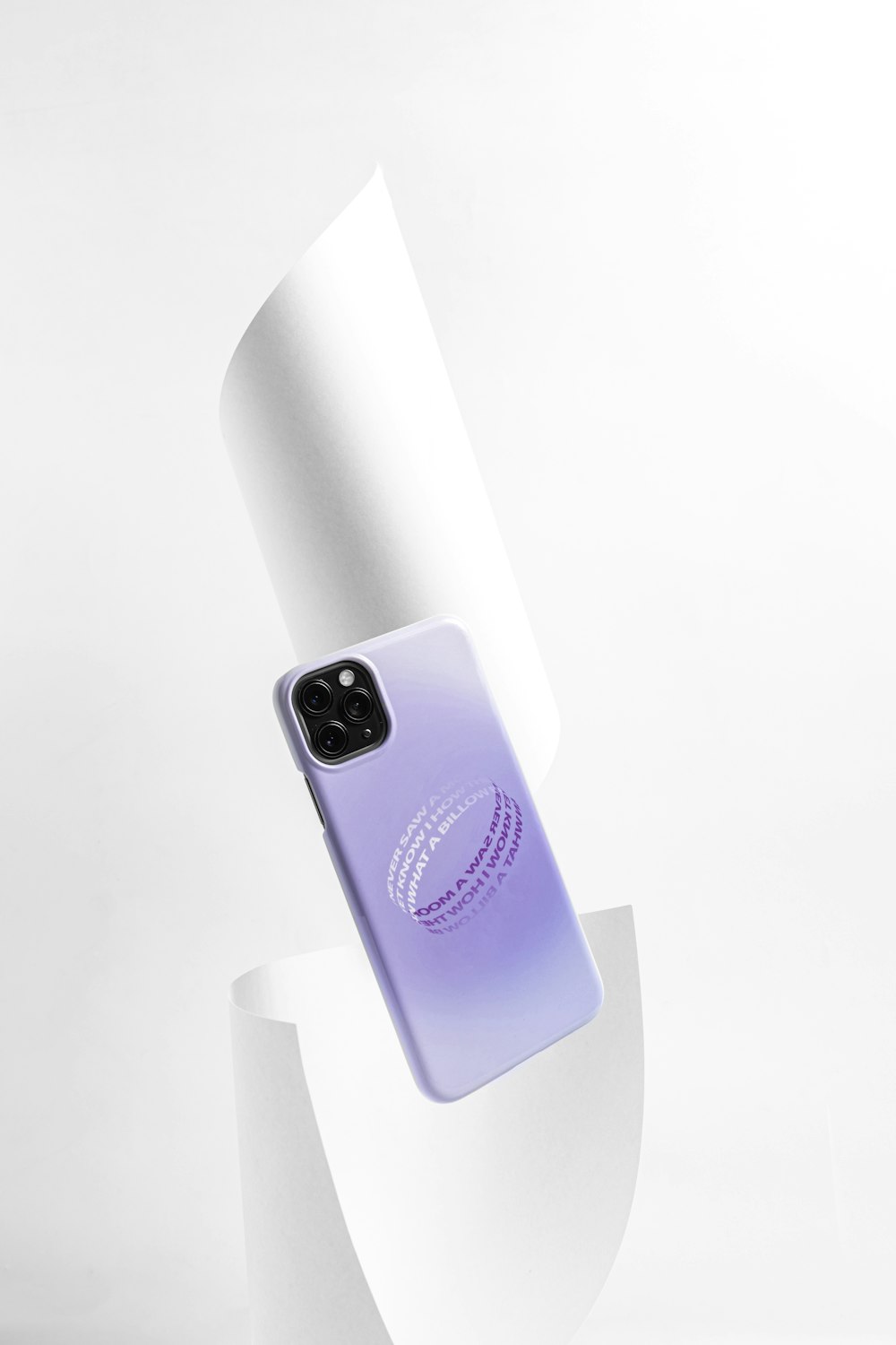 purple and white iphone case
