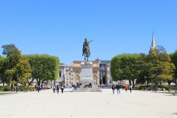 The Promenade du Peyrou and its statue — Montpellier, France