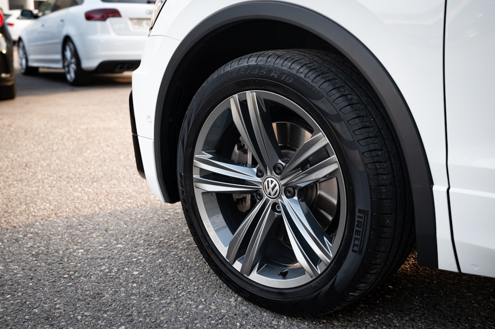 silver car wheel with tire