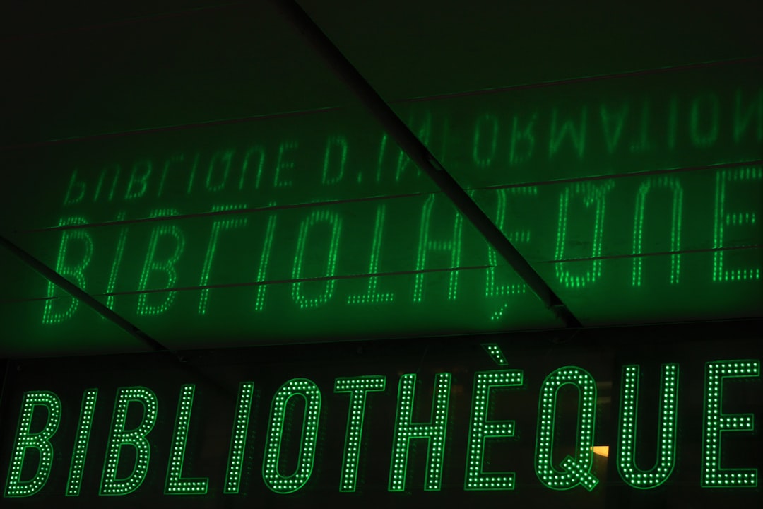 green and white led light signage