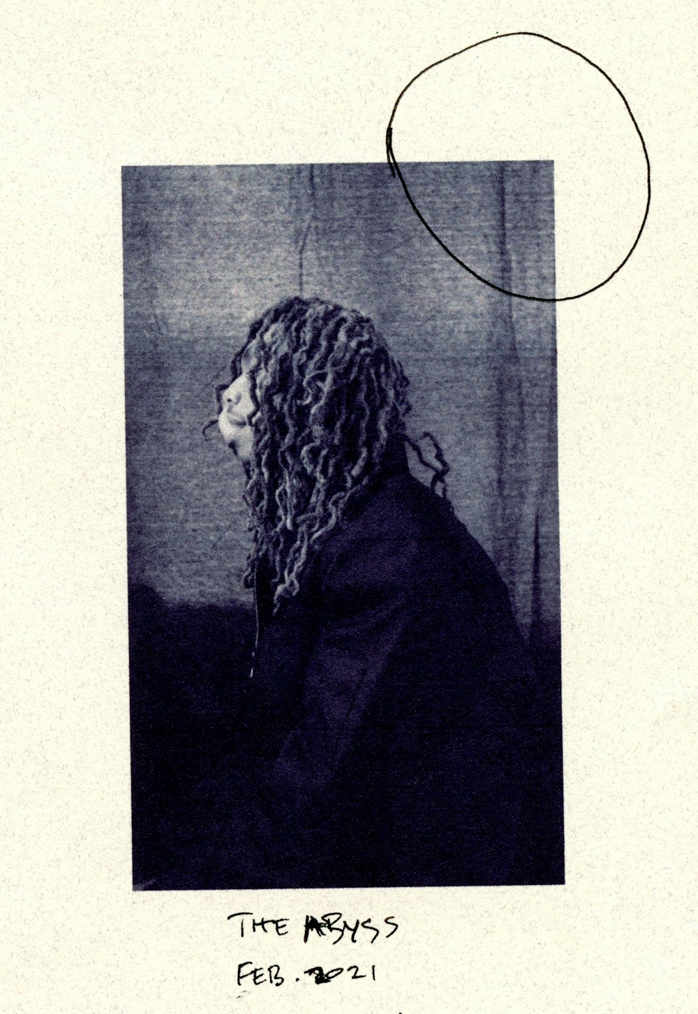 woman in black coat sketch