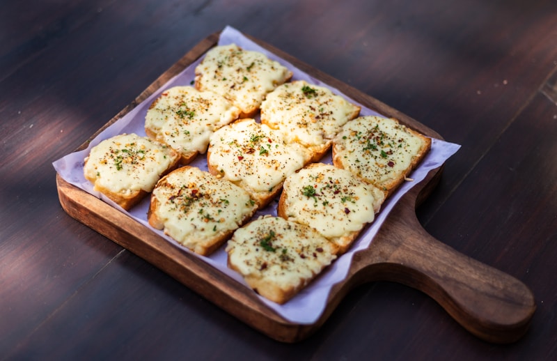 Delicious home baked garlic toast