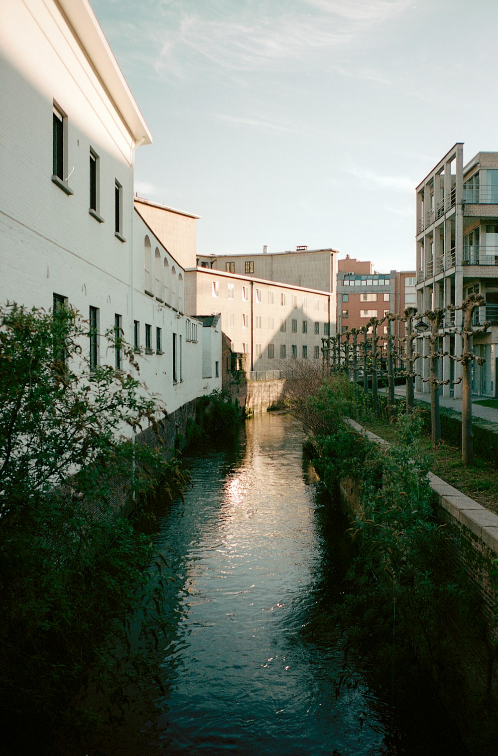 white concrete building beside river during daytime