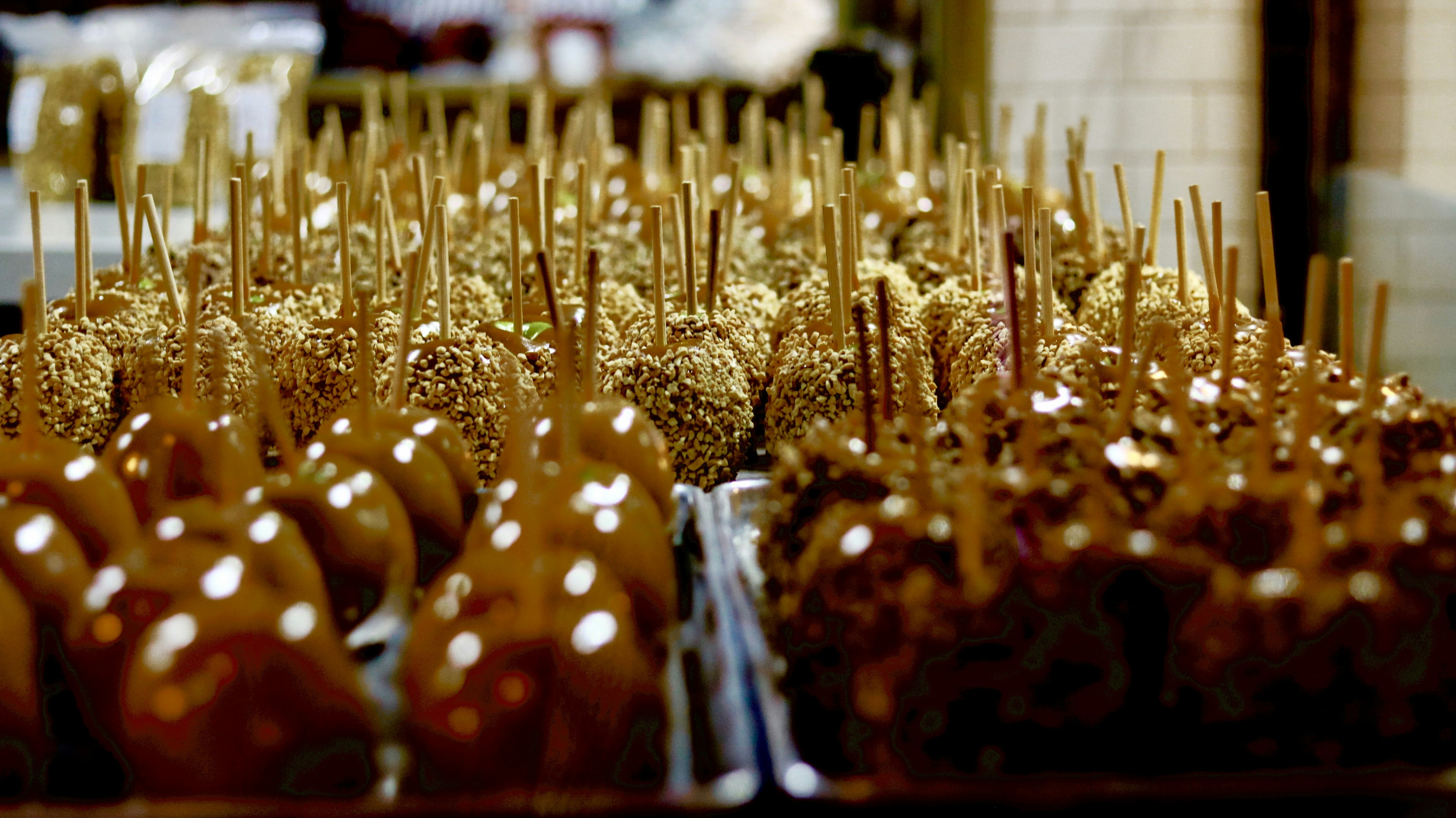 brown and white round decors