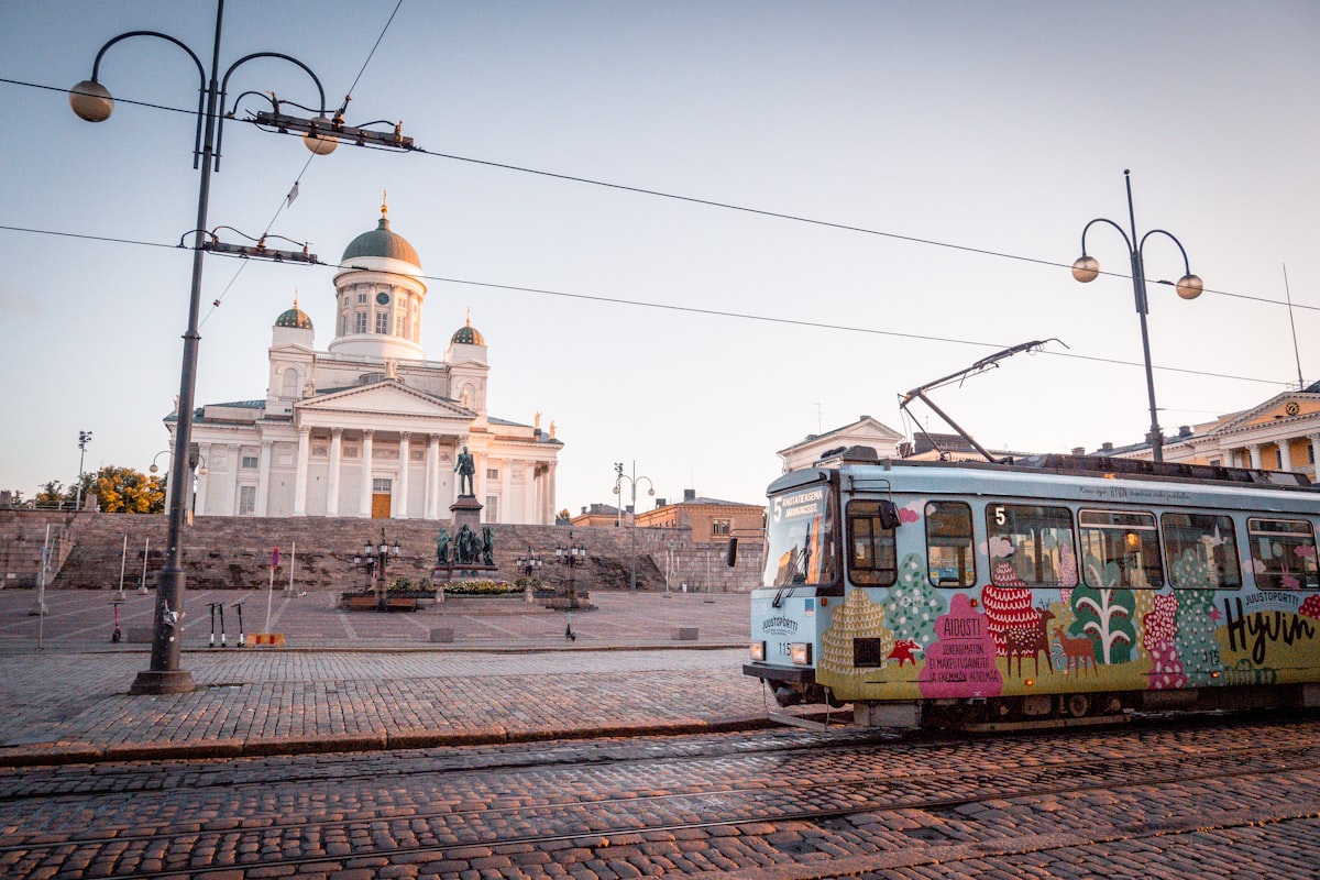Helsinki Senate Square on a grey November afternoon