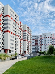 white and red concrete building