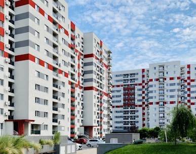 white and red concrete building