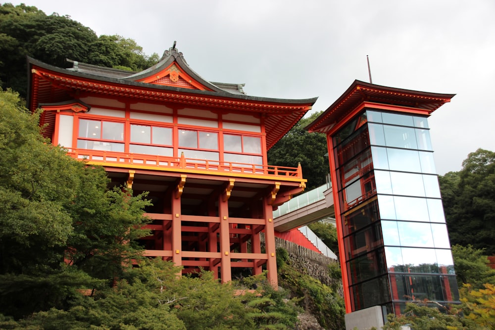 brown and white wooden pagoda temple