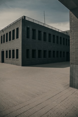 Exterior shot of the Y-Block Eastern Wing building at Tis Hazari Court, New Delhi.