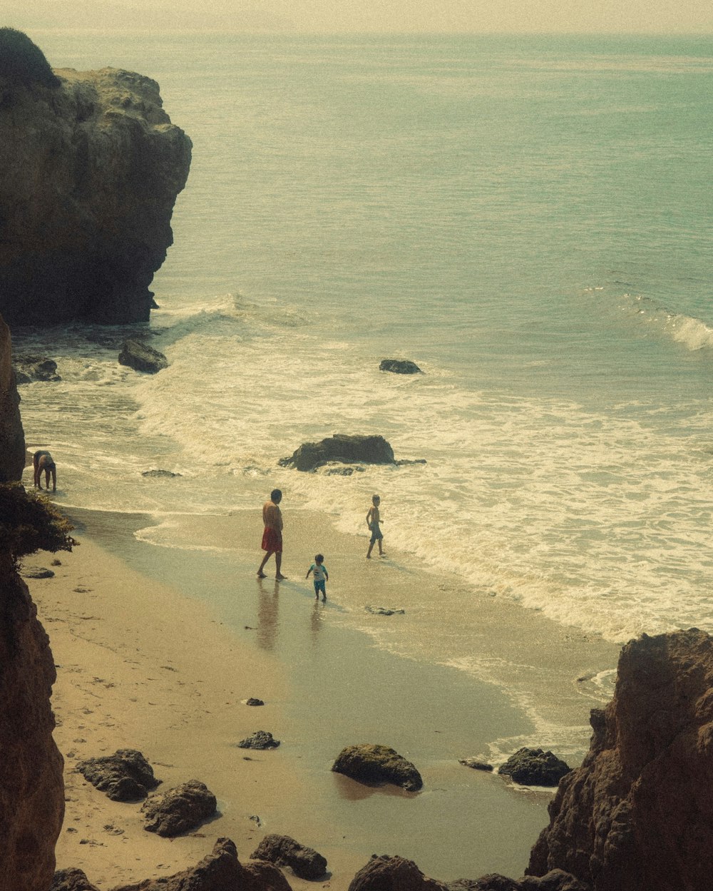 people on beach during daytime