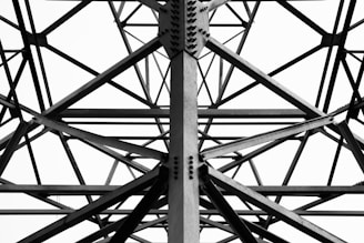 Close-up image of a detailed metal framework showing welding and joints.