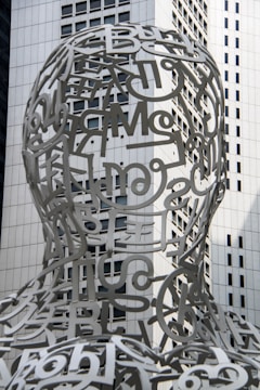 white and black glass building