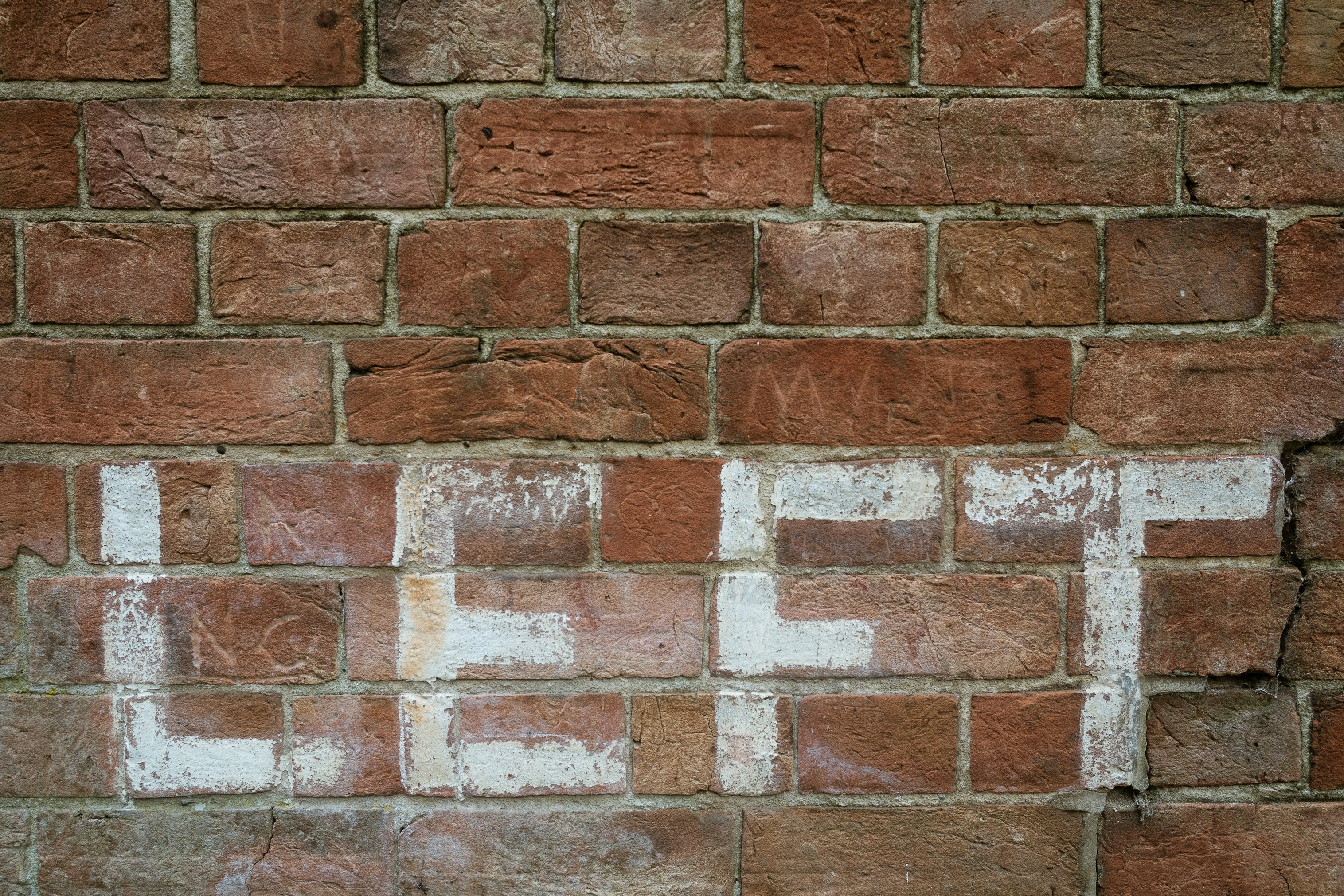 brown and white brick wall