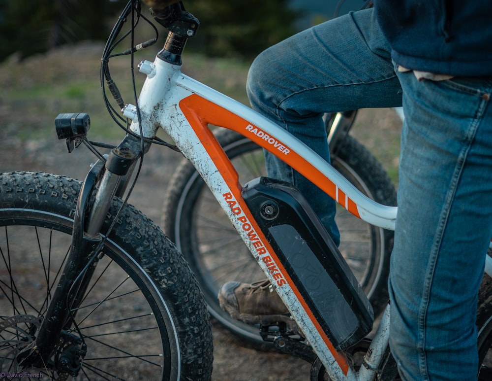 orange and black mountain bike