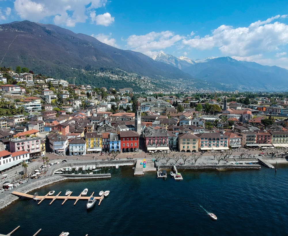 città vicino allo specchio d'acqua durante il giorno