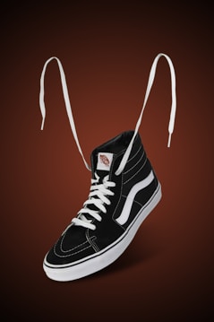 black and white nike high top sneakers