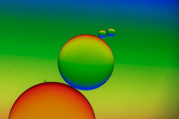 Blue and orange ball illustration