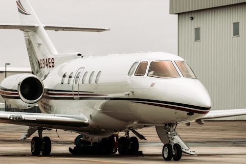 white and blue passenger plane