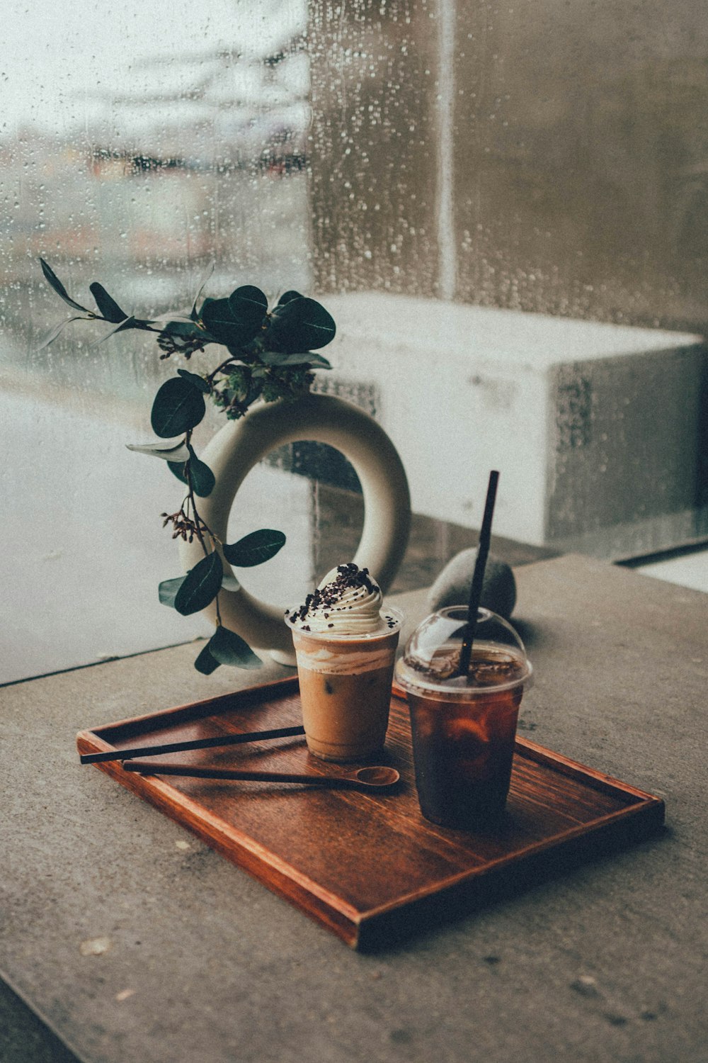 green plant on brown wooden table