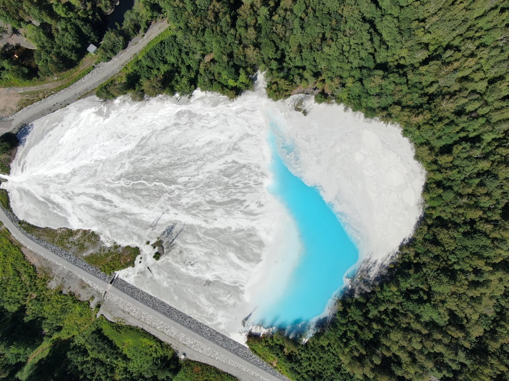 aerial view of waterfalls during daytime