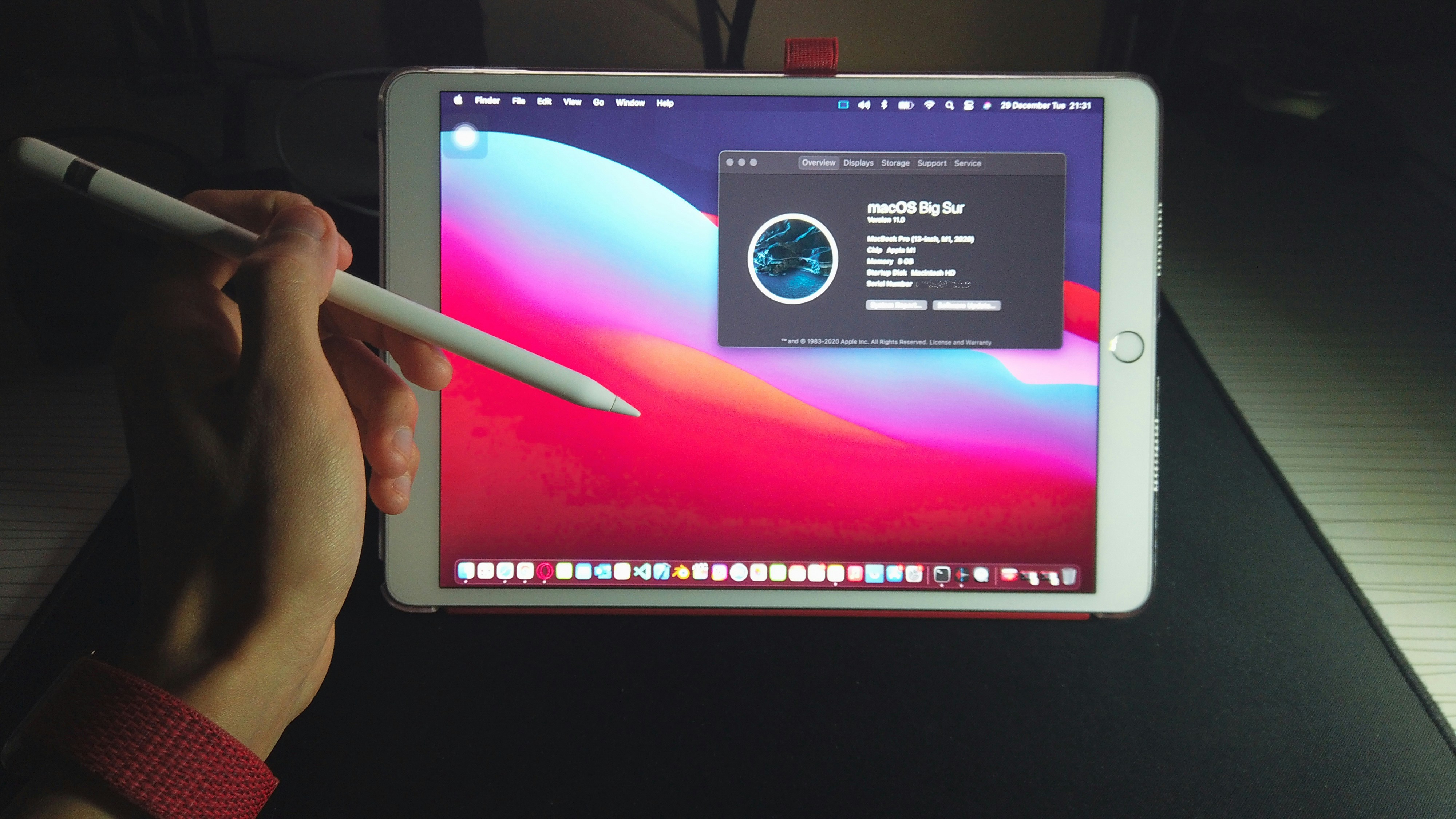 User dictating a complex business query to Siri on an iPad, with results from multiple apps integrated onto the screen