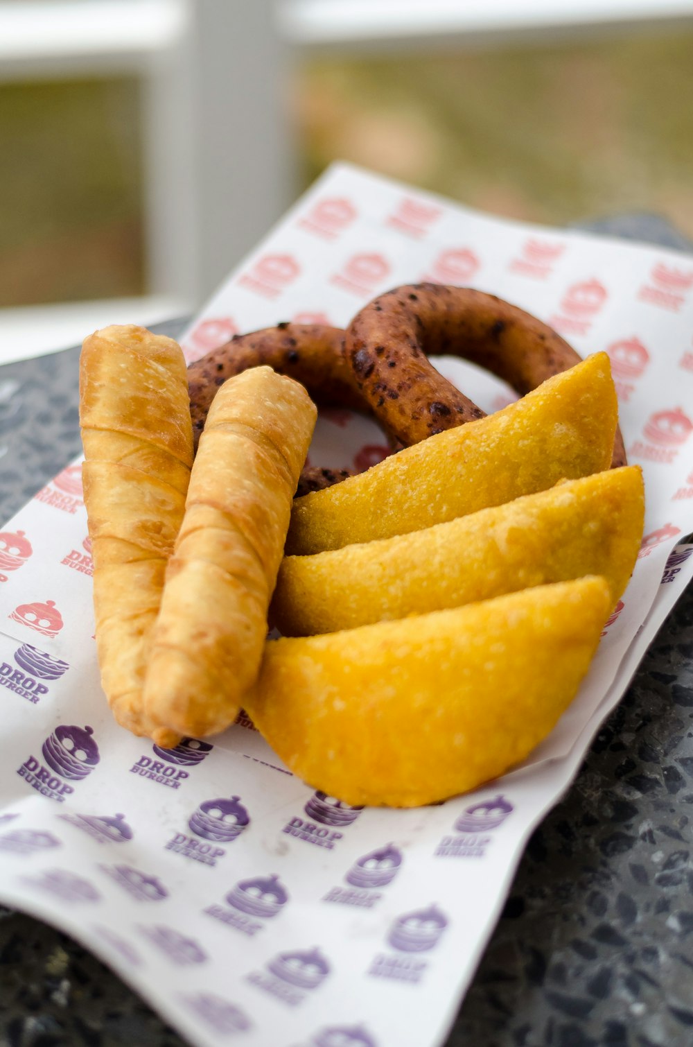 fried food on white ceramic plate