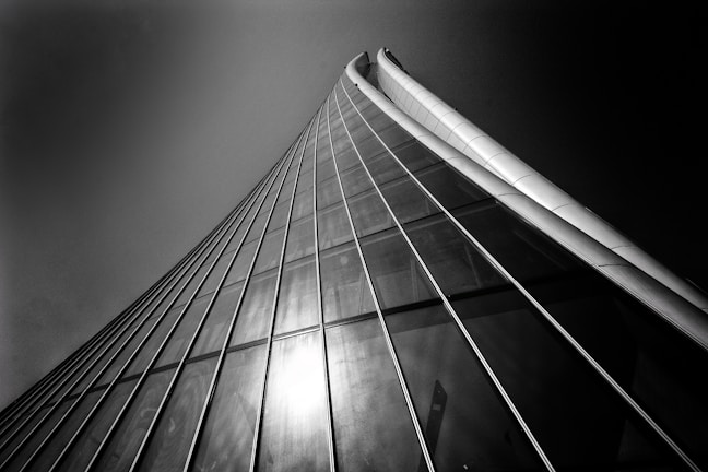 A panoramic view of a modern architectural building.