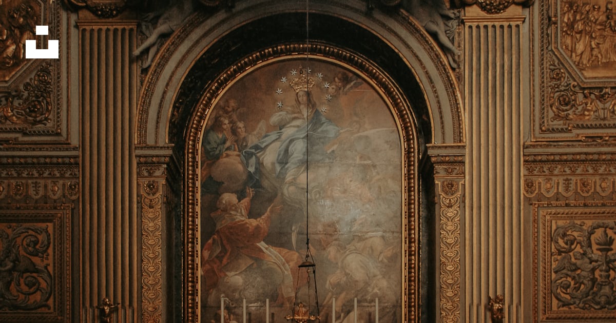 Foto Pintura de Jesucristo con marco de madera marrón Imagen Папский престол (государство Foto Pintura de Jesucristo con marco de madera marrón Imagen Папский престол (государство