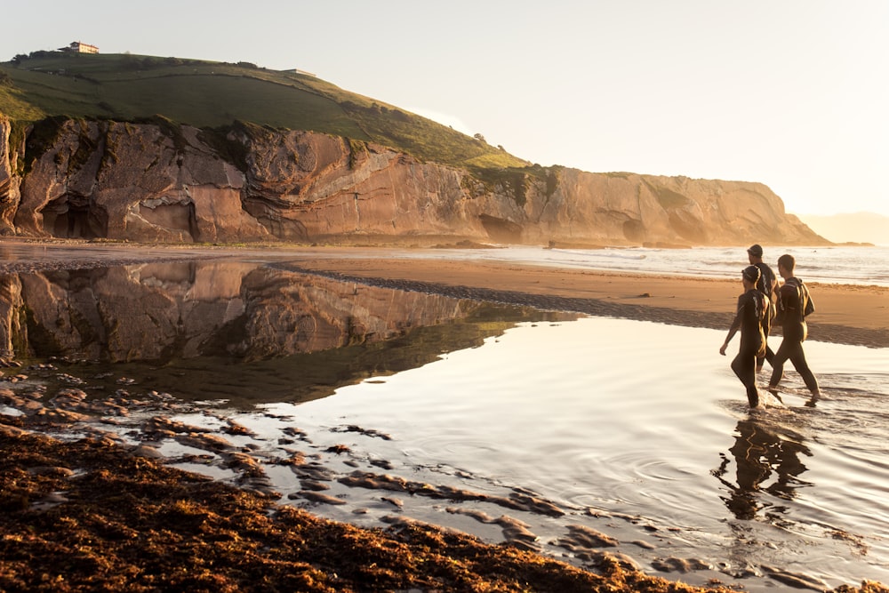 brown rock formation beside body of water during daytime