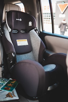 gray and black car seat
