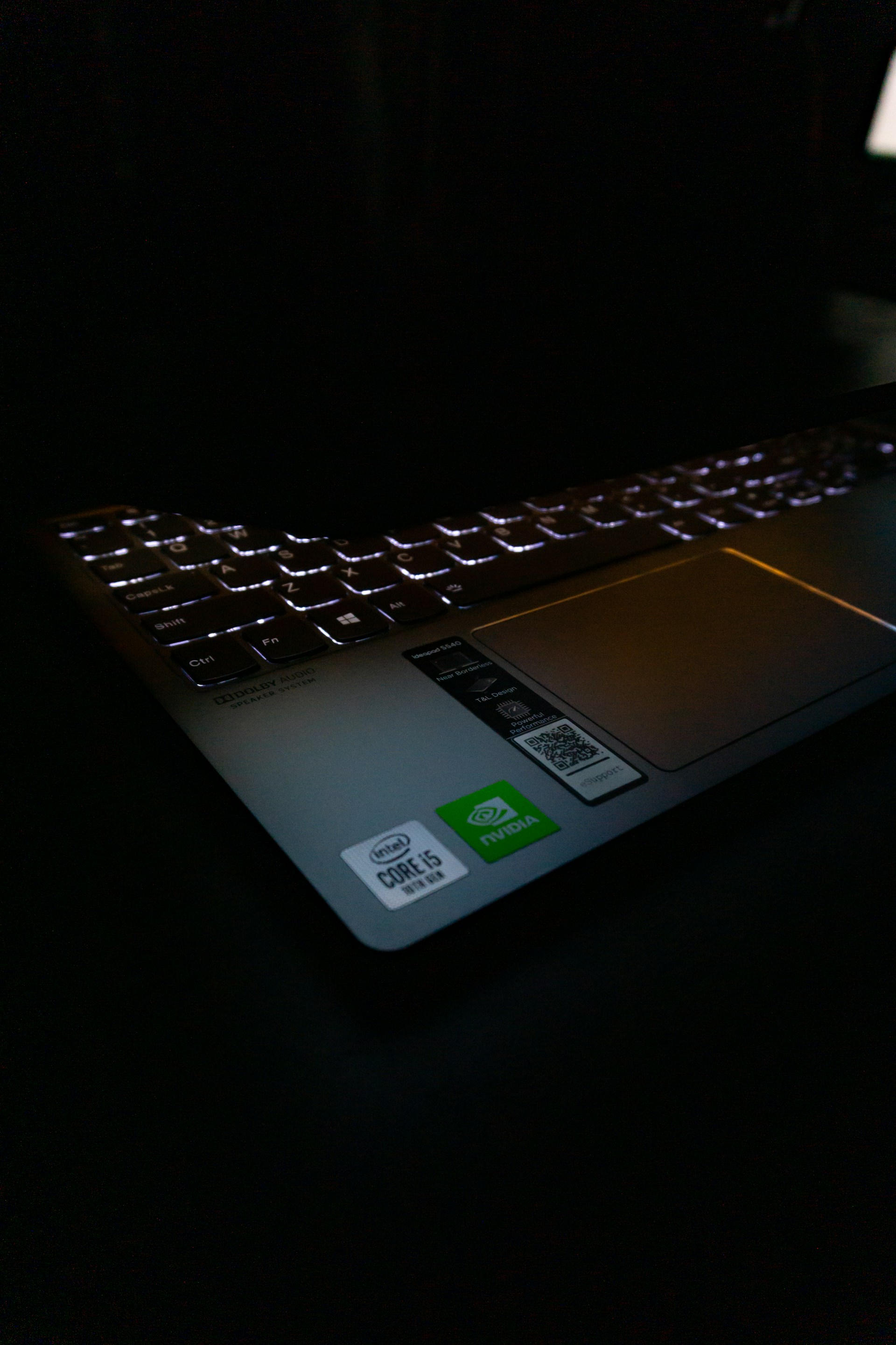 black and silver laptop computer