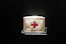 brown and red cross print box
