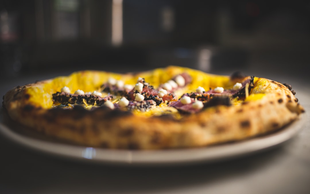 brown pie on white ceramic plate