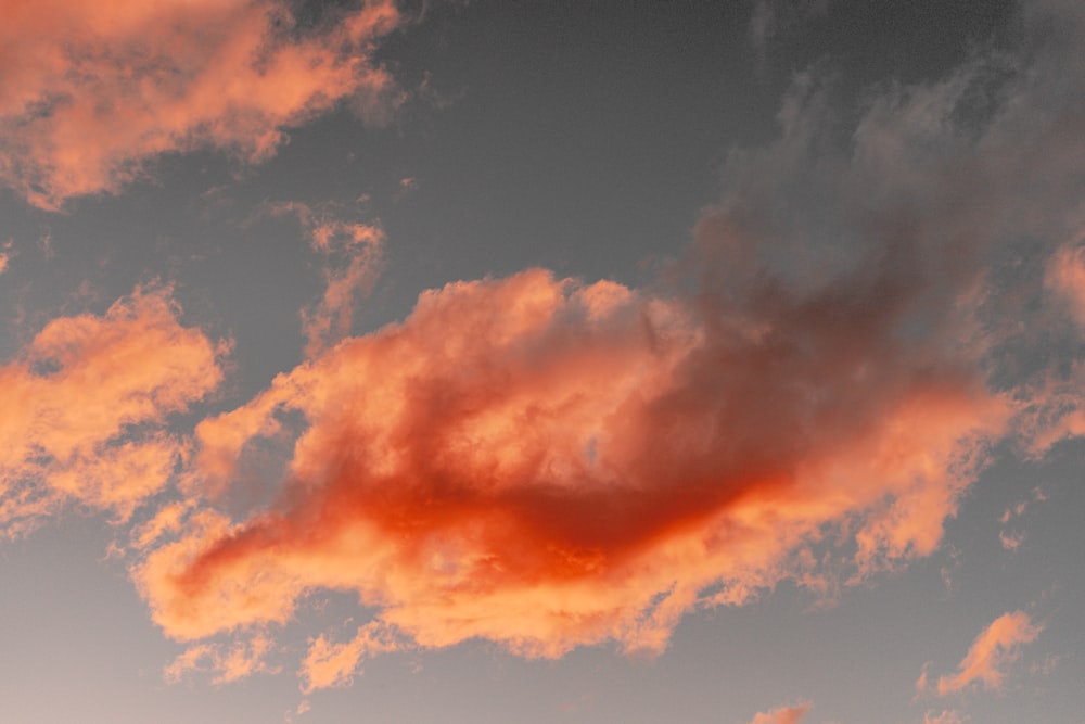 orange and blue cloudy sky